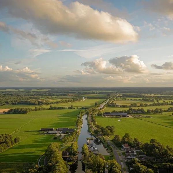 Pixabay River and Farmland Photo